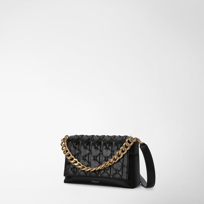 1928 bag with chain in mosaico - black