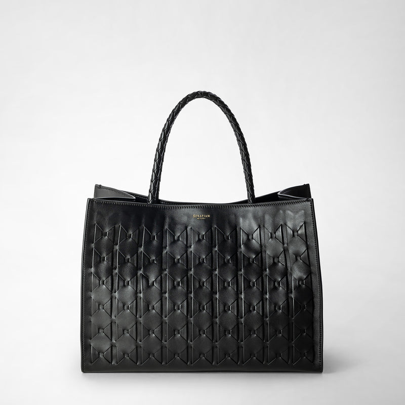 1928 tote bag in mosaico - black