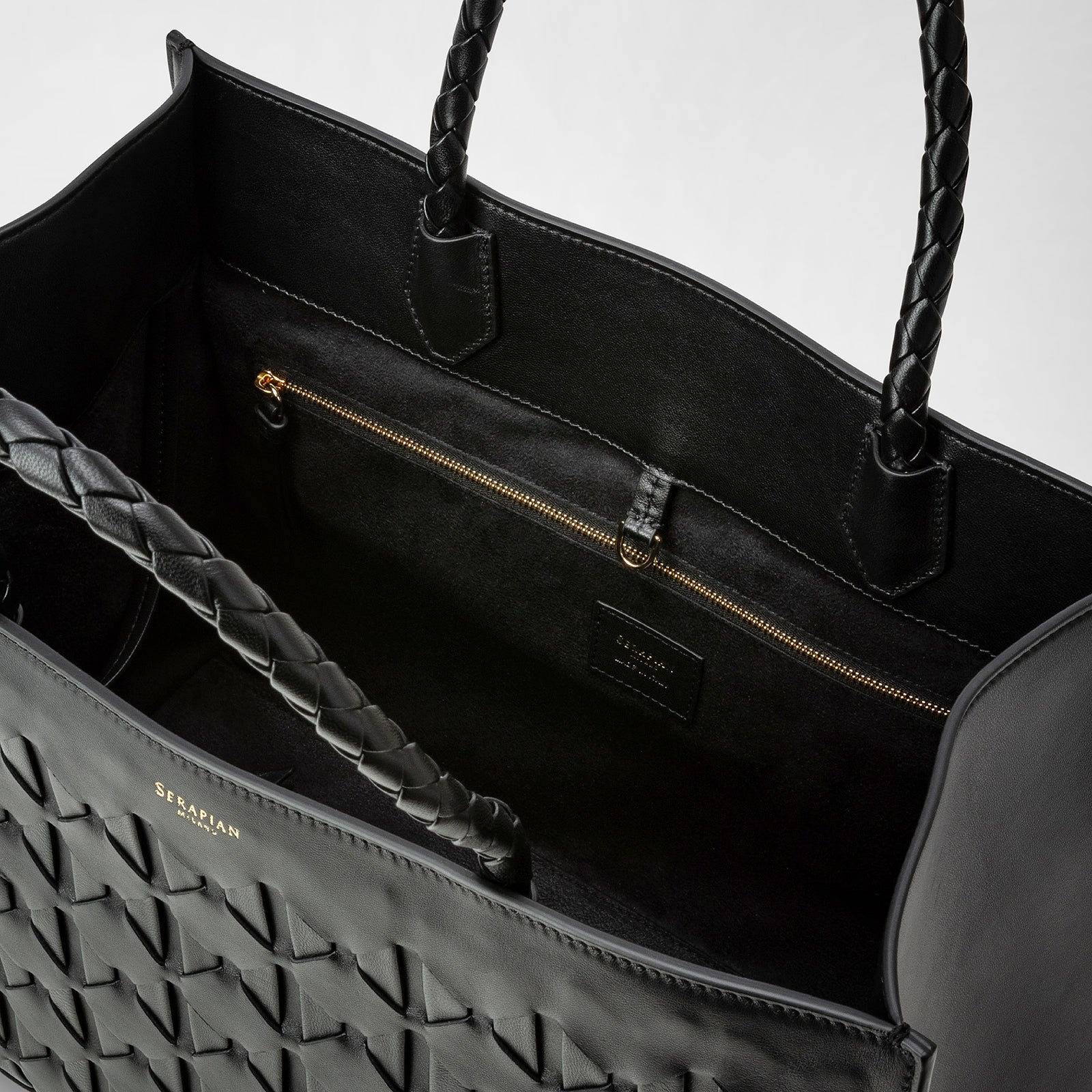 1928 tote bag in mosaico black – Serapian Boutique Online
