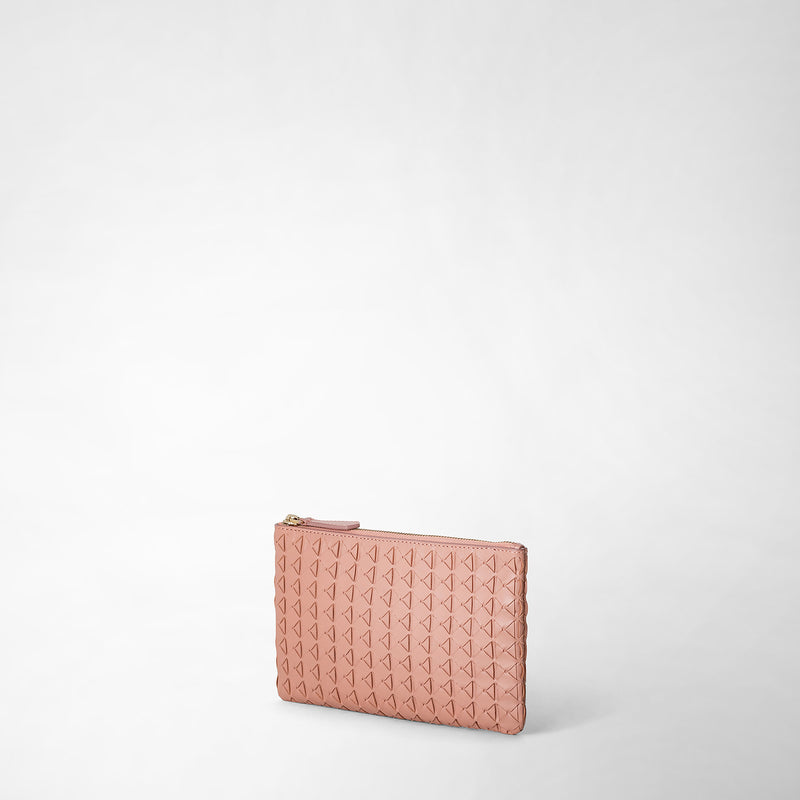Pouch with zip in mosaico - blush