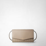 Clutch with shoulder strap in mosaico - sahara