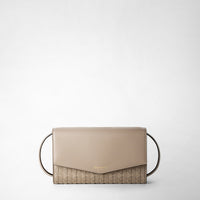 CLUTCH WITH SHOULDER STRAP IN MOSAICO Sahara