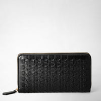 ZIP-AROUND WALLET IN MOSAICO Black