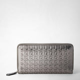 Zip-around wallet in mosaico - ruthenium