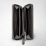 Zip-around wallet in mosaico - ruthenium