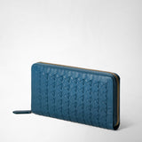 Zip-around wallet in mosaico - blue jeans