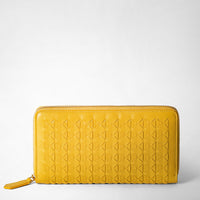 ZIP-AROUND WALLET IN MOSAICO Saffron