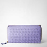 ZIP-AROUND WALLET IN MOSAICO Lilac