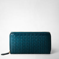 ZIP-AROUND WALLET IN MOSAICO Petrol