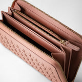 Zip-around wallet in mosaico - blush