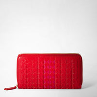 ZIP-AROUND WALLET IN MOSAICO Red/Fuchsia