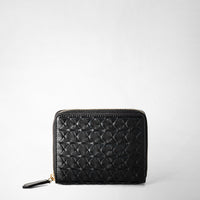 MINI ZIP WALLET IN MOSAICO Black