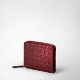 Mini zip wallet in mosaico - burgundy