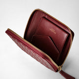 Mini zip wallet in mosaico - burgundy