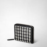 Mini zip wallet in mosaico - black/off-white