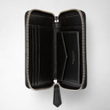 Mini zip wallet in mosaico - black/off-white