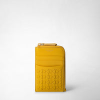 ZIP CARD CASE IN MOSAICO Saffron