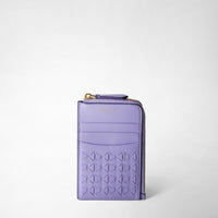 ZIP CARD CASE IN MOSAICO Lilac