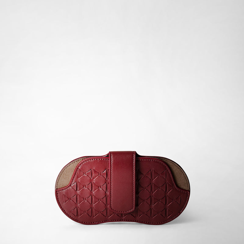 Glasses holder in mosaico - burgundy