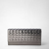 CONTINENTAL WALLET IN MOSAICO Ruthenium