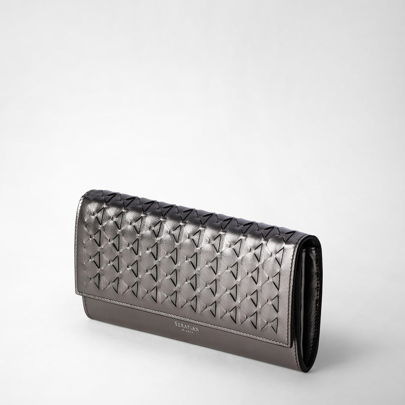 Continental wallet in mosaico - ruthenium