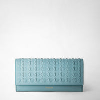 CONTINENTAL WALLET IN MOSAICO Azure