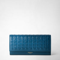 PORTEFEUILLE CONTINENTAL EN MOSAICO Blue Jeans