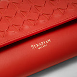 Continental wallet in mosaico - coral red
