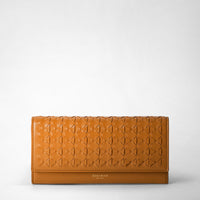 CONTINENTAL WALLET IN MOSAICO Caramel