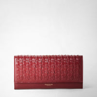 CONTINENTAL WALLET IN MOSAICO Burgundy