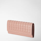 Continental wallet in mosaico - blush