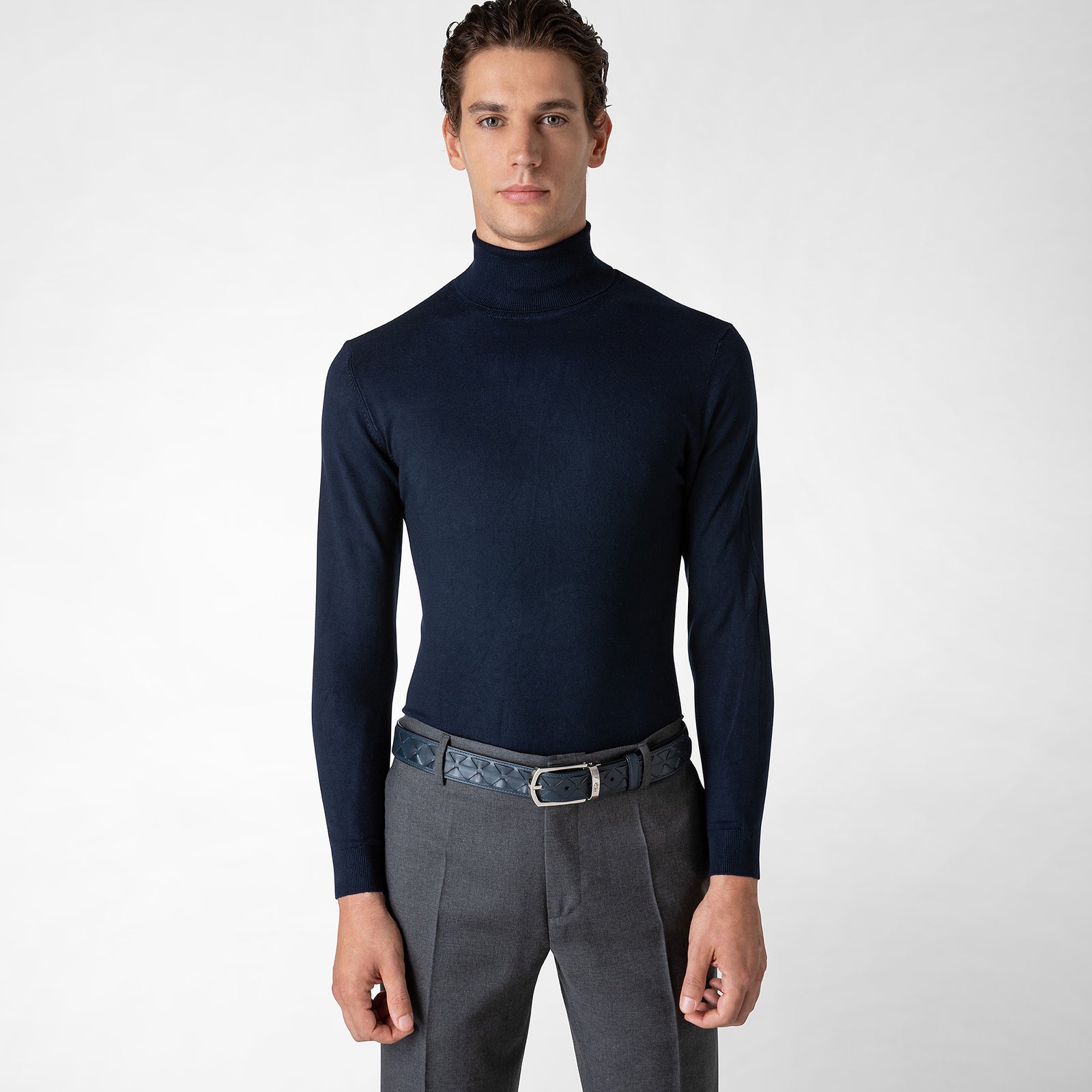 Belt in mosaico navy blue – Serapian Boutique Online