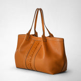 Consciously crafted secret tote bag - cuoio