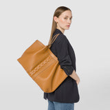 Consciously crafted secret tote bag - cuoio