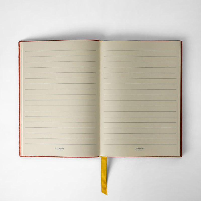 Notebook in rugiada leather - sunset