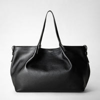 SECRET TOTE BAG IN RUGIADA LEATHER Black