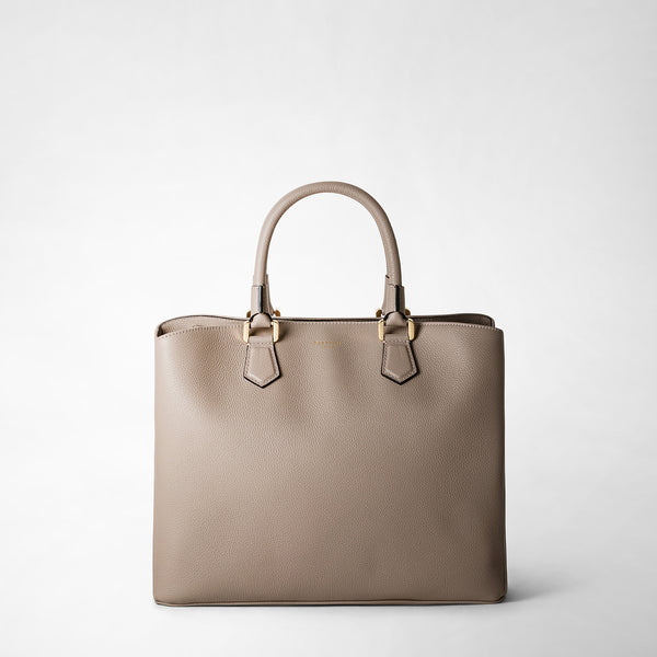 Luna handbag in rugiada leather - sahara