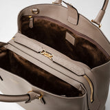 Luna handbag in rugiada leather - sahara