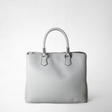 Luna handbag in rugiada leather - light grey