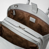Luna handbag in rugiada leather - light grey