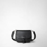 LUNA CROSSBODY BAG IN RUGIADA LEATHER Black