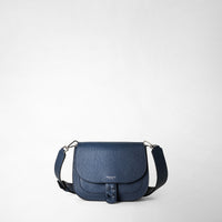 LUNA CROSSBODY BAG IN RUGIADA LEATHER Navy Blue