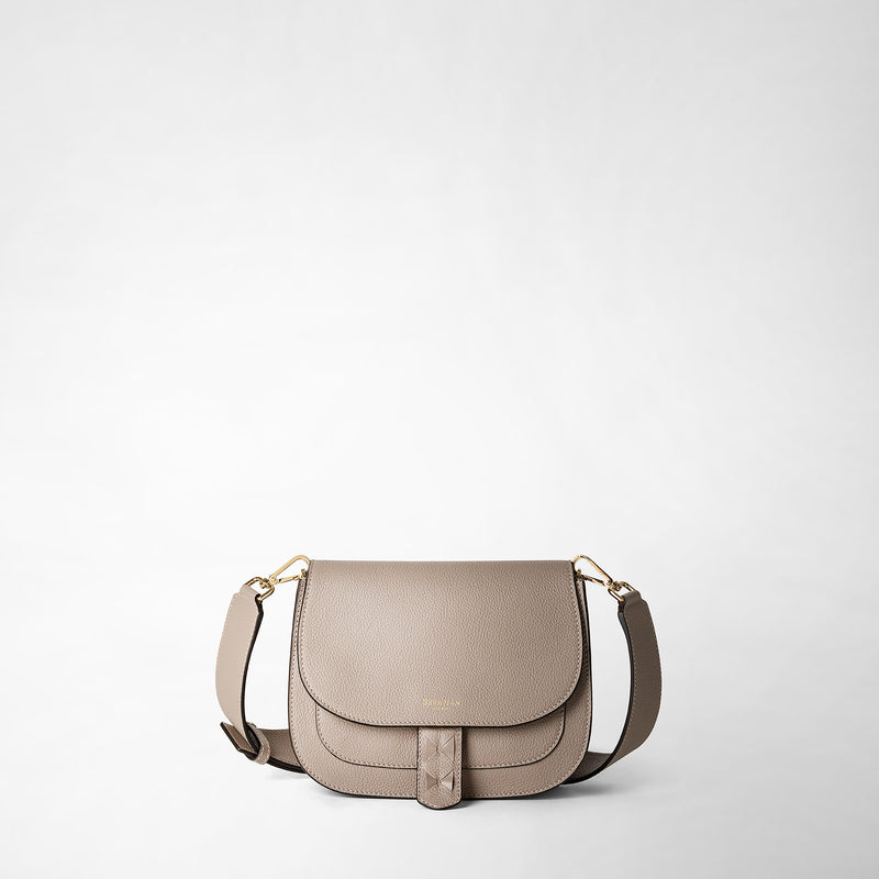 Luna crossbody bag in rugiada leather - sahara