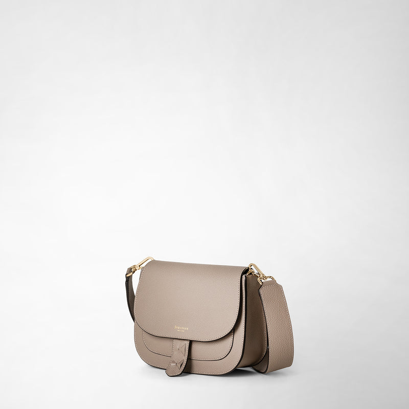 Luna crossbody bag in rugiada leather - sahara