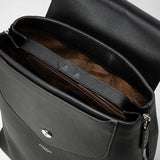 Backpack in rugiada leather - black