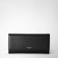 CONTINENTAL WALLET IN RUGIADA LEATHER Black