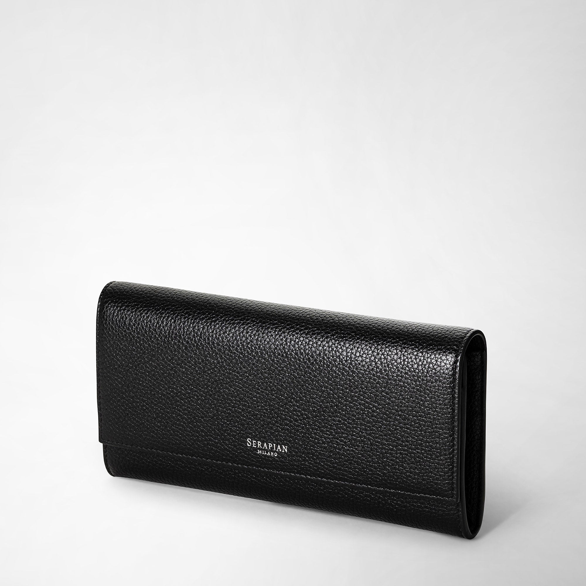 Continental wallet in rugiada leather black