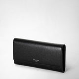 Continental wallet in rugiada leather - black