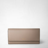 Continental wallet in rugiada leather - sahara