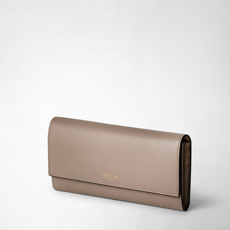 Continental wallet in rugiada leather - sahara